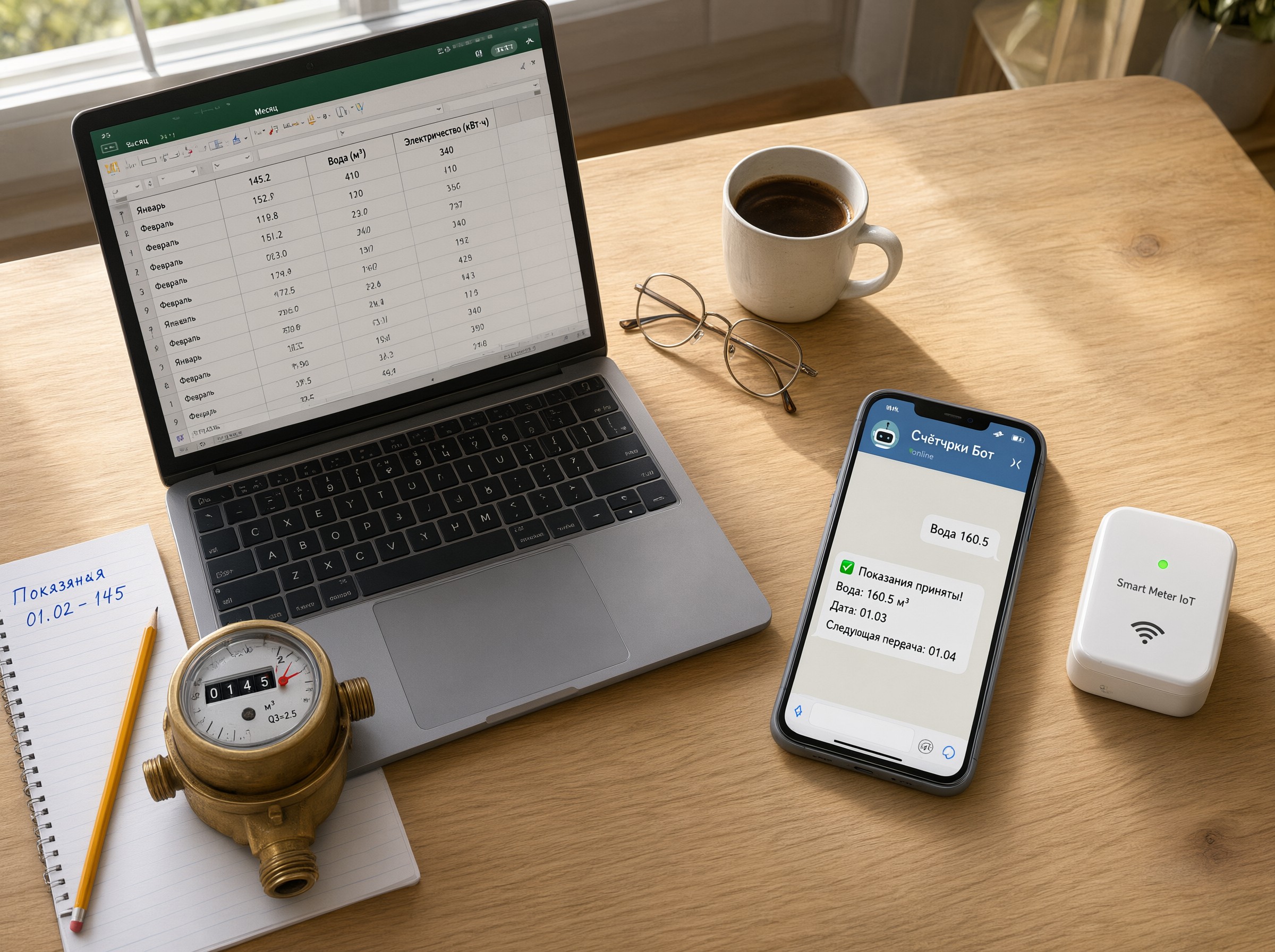 От Excel до Telegram-бота: как я автоматизировал учёт показаний счётчиков