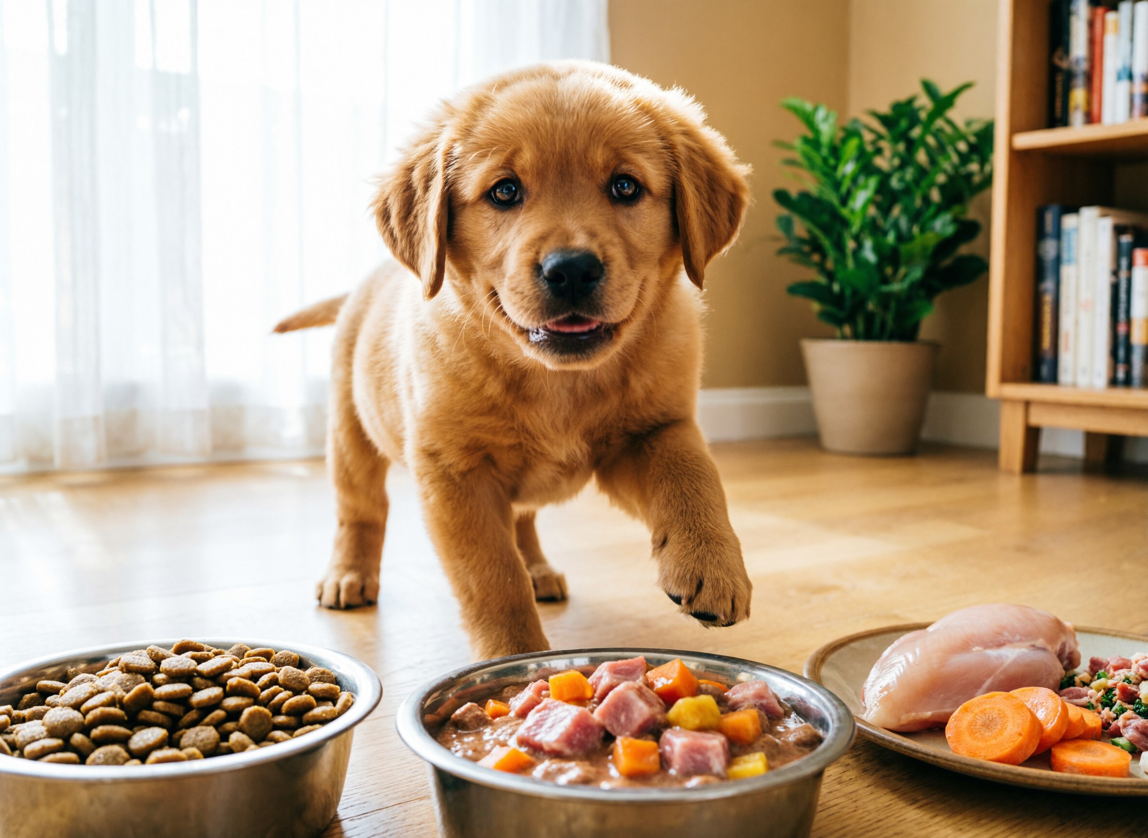 Какие типы кормов бывают для щенков