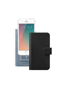 Чехол для мобильного телефона Deppa Flip Wallet размер 3.5"-4.3",черный