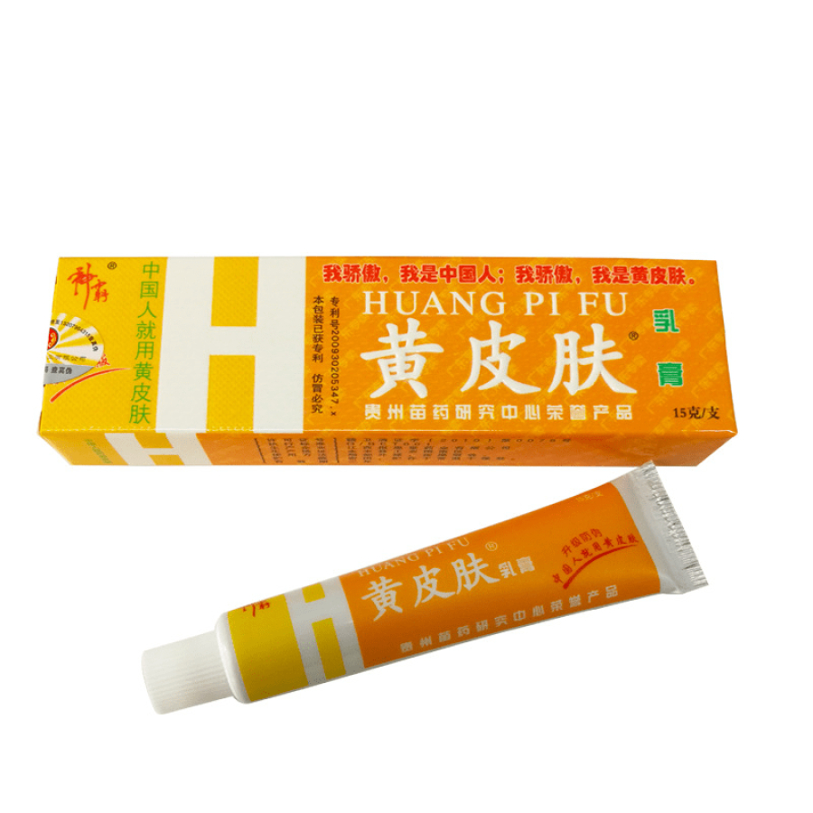 Китайская мазь Huang Pi Fu - средство против лишая, псориаза и экземы.