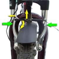 Замена тормозных колодок V-brake